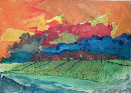 H. John v. Freyend: Beispiel für ein Aquarell (1973, 24 x 31 cm )